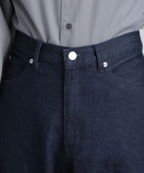 HARE（ハレ）の「ワイドダブルニーデニムパンツ(HARE)（デニムパンツ・メンズ・ブルー/ブラック・MEDIUM/SMALL）」の10枚目の写真