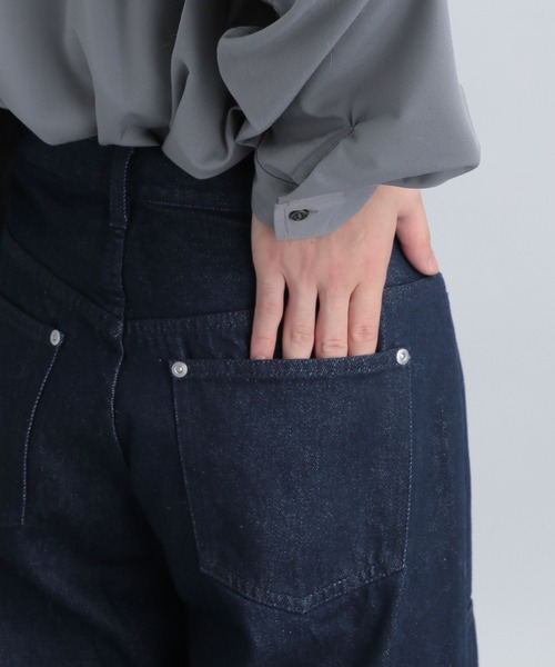 HARE（ハレ）の「ワイドダブルニーデニムパンツ(HARE)（デニムパンツ・メンズ・ブルー/ブラック・MEDIUM/SMALL）」の14枚目の写真