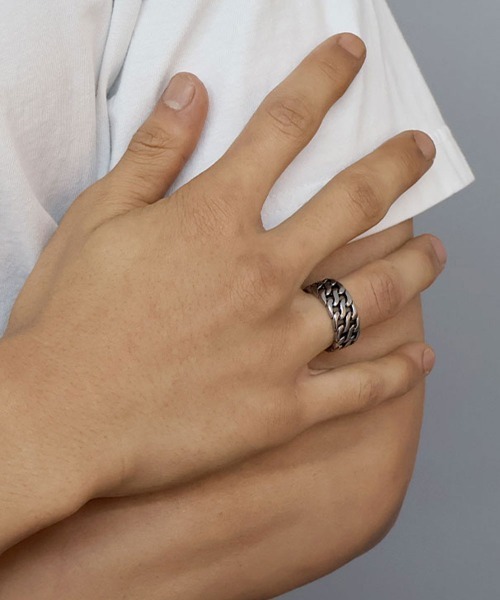 4INT.（フォイント）の「ワイド チェーンリング / サージカルステンレス316L (金属アレルギー対応)（リング・メンズ・C/B/A・16号/18号）」の8枚目の写真