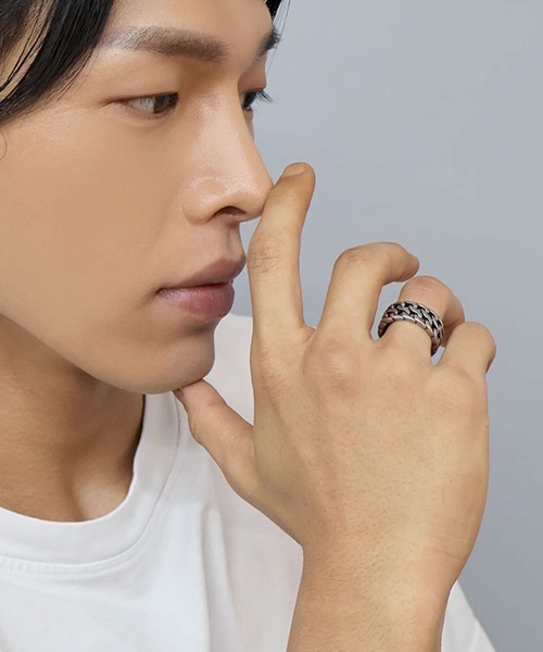 4INT.（フォイント）の「ワイド チェーンリング / サージカルステンレス316L (金属アレルギー対応)（リング・メンズ・C/B/A・16号/18号）」の9枚目の写真