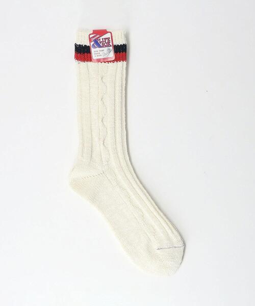& LIFE SOX（アンドライフソックス）の「＜&LIFE SOX＞CRIKET ソックス（ソックス/靴下・メンズ・オフホワイト/ネイビー・FREE）」の2枚目の写真