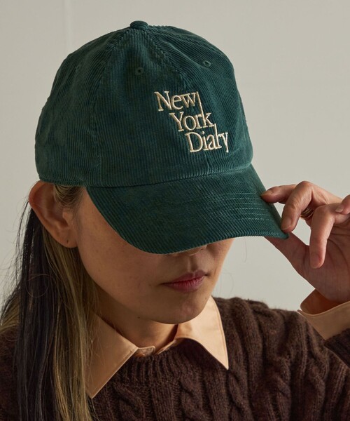 SHIPS（シップス）の「SHIPS NINE CASE:New York Diary コーデュロイ キャップ◆（キャップ・レディース・グリーン・ONE SIZE）」の10枚目の写真