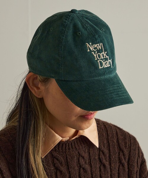 SHIPS（シップス）の「SHIPS NINE CASE:New York Diary コーデュロイ キャップ◆（キャップ・レディース・グリーン・ONE SIZE）」の11枚目の写真