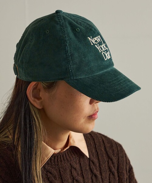 SHIPS（シップス）の「SHIPS NINE CASE:New York Diary コーデュロイ キャップ◆（キャップ・レディース・グリーン・ONE SIZE）」の12枚目の写真