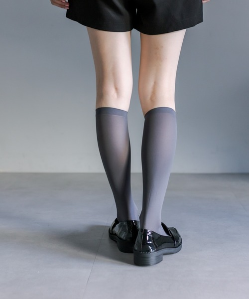 mystic（ミスティック）の「【2色展開】ハイソックス（ソックス/靴下・レディース・ブラック/チャコールグレー・FREE）」の3枚目の写真