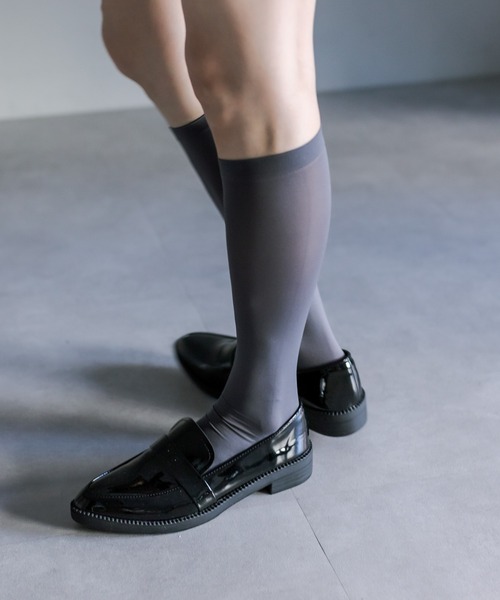 mystic（ミスティック）の「【2色展開】ハイソックス（ソックス/靴下・レディース・ブラック/チャコールグレー・FREE）」の4枚目の写真