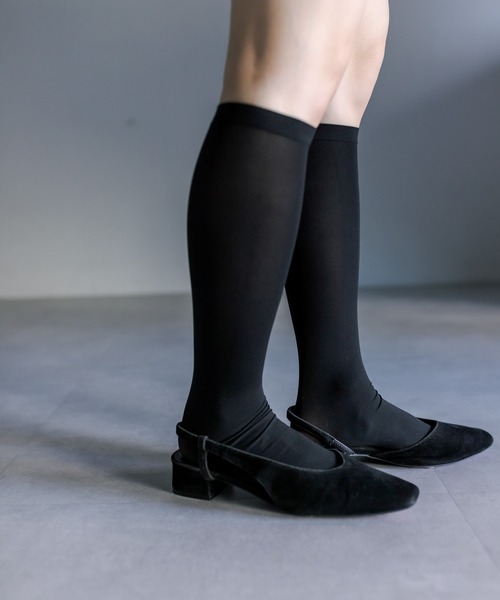 mystic（ミスティック）の「【2色展開】ハイソックス（ソックス/靴下・レディース・ブラック/チャコールグレー・FREE）」の5枚目の写真