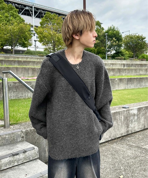 sedacle(セダクル)の「ミックスカラーブークレニット(ニット/セーター・レディース・ブラック/オレンジ/ブルー・MEDIUM/LARGE)」の22枚目の写真
