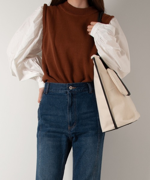 MONICA（モニカ）の「A4フリンジキャンバストート（トートバッグ・レディース・ブラック/ブラック系その他/グレイッシュベージュ/キャメル・FREE）」の14枚目の写真