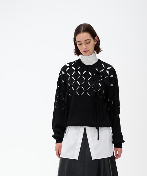LANVIN en Bleu(ランバンオンブルー)の「シャツコンビタートルネック(Tシャツ/カットソー・レディース・ブラック/オフホワイト・38)」の16枚目の写真