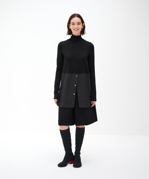 LANVIN en Bleu(ランバンオンブルー)の「シャツコンビタートルネック(Tシャツ/カットソー・レディース・ブラック/オフホワイト・38)」の18枚目の写真