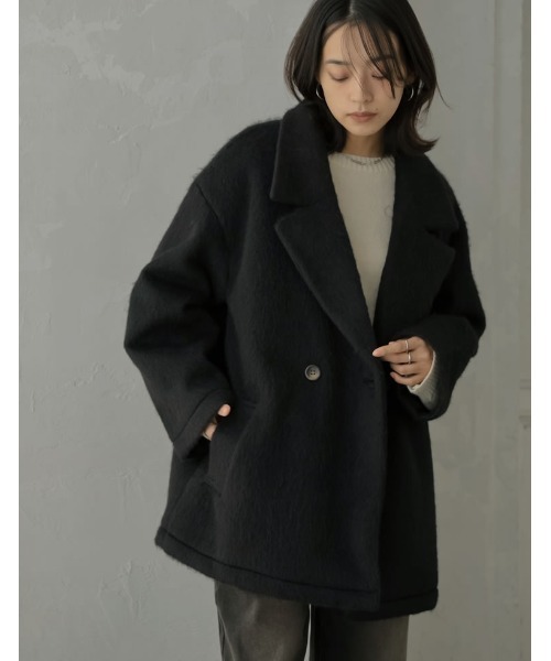 メル94407 ⭐️モラビト　テーラードジャケット　フェルト　ニット　リブ R & D.M.Co-(オールドマンズテーラー)ウール フェルト ニット