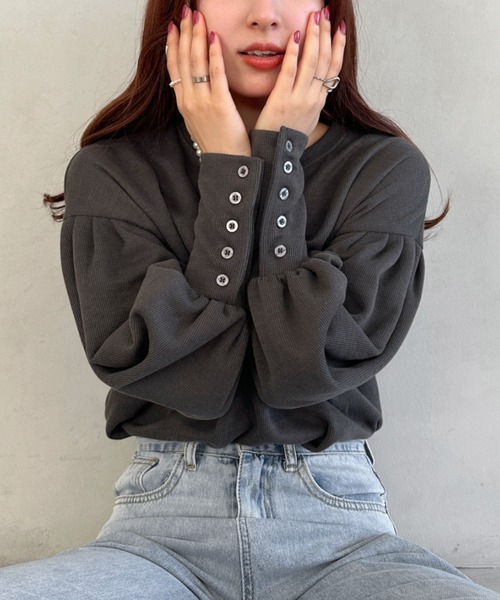 セール】volume sleeve tops／ボリュームスリーブロングカフス