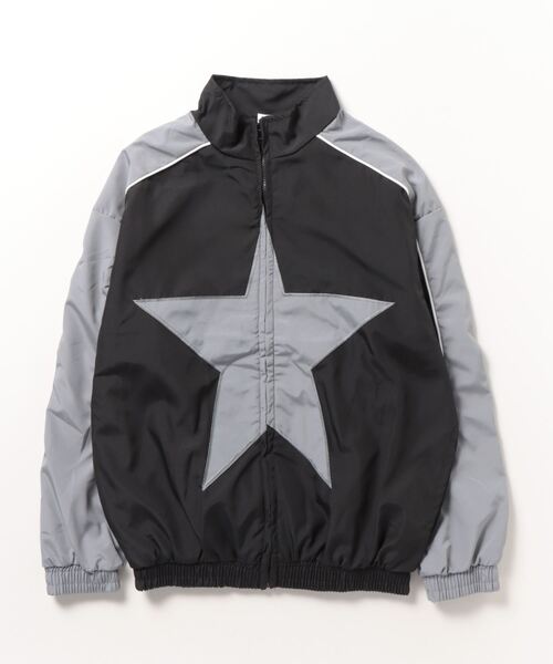 XU(エックスユー)の「ストリートファッション XU エックスユー star zipup blouson オーバーサイズ ナイロンジャケット ナイロンブルゾン ブルゾン ジップアップ ジャケット ジップジャケット 羽織(ブルゾン・レディース・ブラック・ONE SIZE)」の11枚目の写真