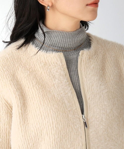 Bou Jeloud（ブージュルード）の「毛混ラメタートルネックプルオーバー（ニット/セーター・レディース・ネイビー/グレー/ブラック・FREE）」の9枚目の写真