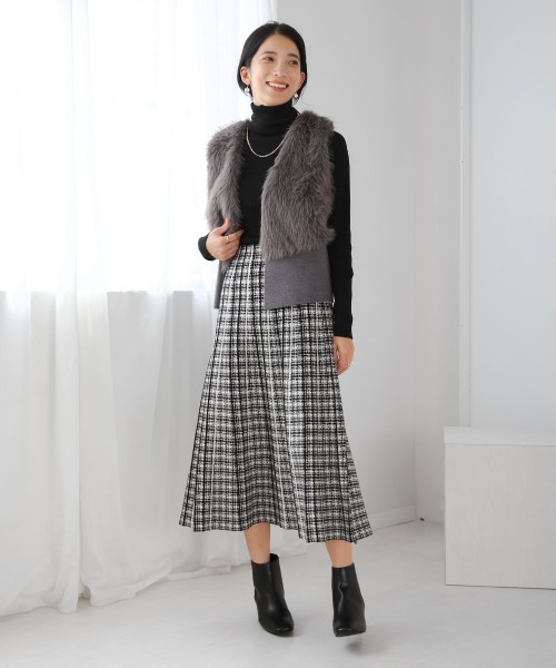 Bou Jeloud（ブージュルード）の「毛混ラメタートルネックプルオーバー（ニット/セーター・レディース・ネイビー/グレー/ブラック・FREE）」の16枚目の写真