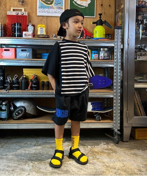 GROOVY COLORS(グルービーカラーズ)の「裏毛 UGB タックショートパンツ(スウェットパンツ・キッズ・ブラック/ベージュ・120/110/90/100)」の13枚目の写真