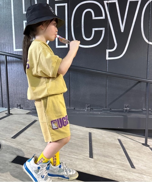GROOVY COLORS(グルービーカラーズ)の「裏毛 UGB タックショートパンツ(スウェットパンツ・キッズ・ブラック/ベージュ・120/110/90/100)」の14枚目の写真