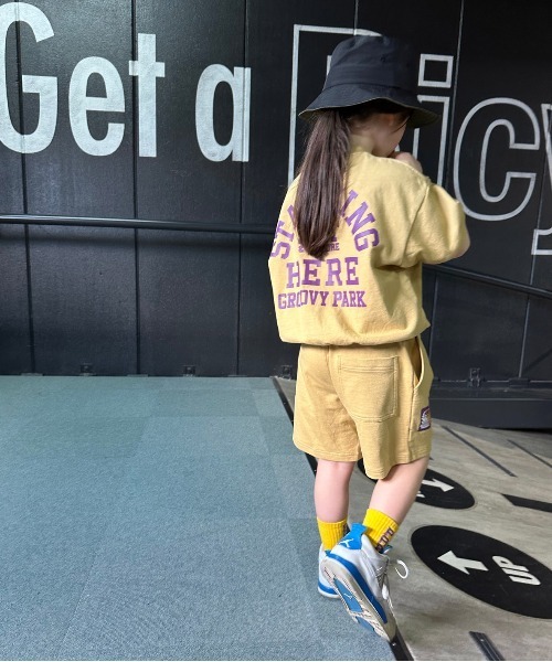 GROOVY COLORS(グルービーカラーズ)の「裏毛 UGB タックショートパンツ(スウェットパンツ・キッズ・ブラック/ベージュ・120/110/90/100)」の15枚目の写真