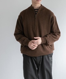 ハーフジップ」に該当するニット/セーター（ブラウン/茶色系
