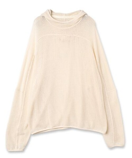 Jieda（ジエダ）の「MESH HOODIE（パーカー・メンズ・ホワイト/ブラック/オフホワイト・1/2）」の2枚目の写真