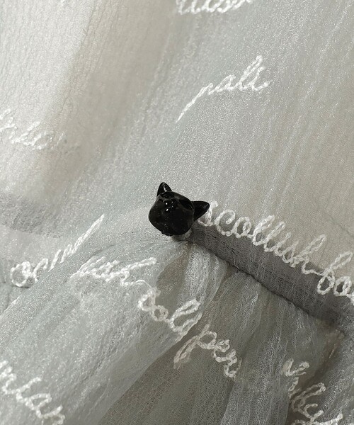 mmts(マミタス)の「猫刺繍キャミソール(キャミソール・レディース・ピンク/サックスブルー/グレー・ONE SIZE)」の5枚目の写真