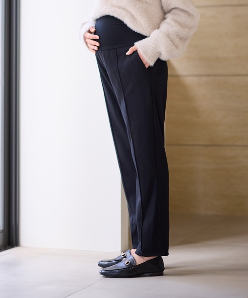 裏起毛テーパードパンツ(マタニティ/妊婦服 産前・産後対応