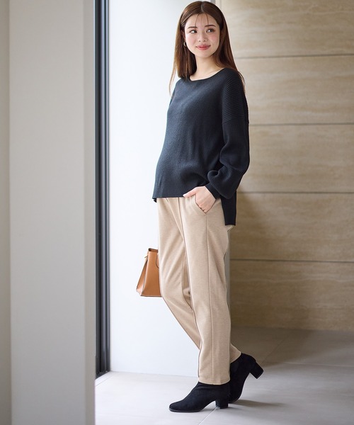 【タグ付新品未使用品】チャコット　裏起毛テーパードパンツ セール】裏起毛テーパードパンツ(マタニティ/妊婦服 産前・産後対応