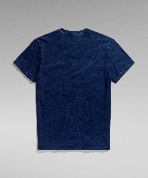 G-STAR（ジースター）の「INDIGO HENLEY T-SHIRT/インディゴヘンリーT（Tシャツ/カットソー・メンズ・ダークインディゴブルー・SMALL/MEDIUM/LARGE/X-SMALL/X-LARGE）」の6枚目の写真