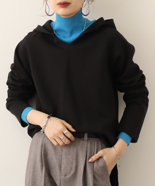 パーカー atONE 裏起毛ビッグシルエットフルジップパーカー レディース atONE パーカー 裏起毛ビッグシルエットフルジップパーカー