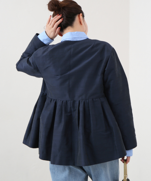 IENA（イエナ）の「＆NAVY etique ペプラムジャケット（ノー