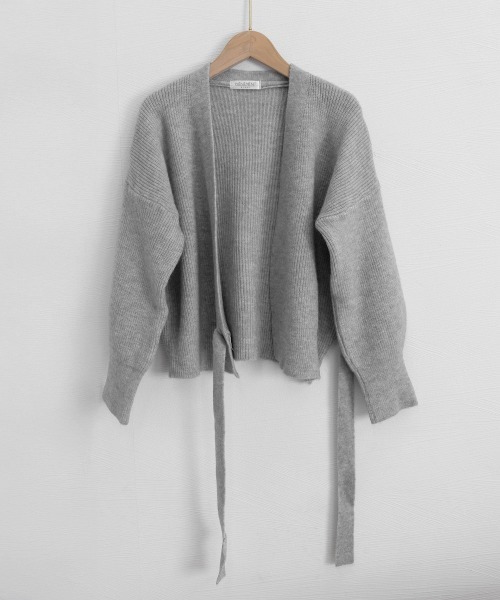 Miniministore(ミニミニストア)の「ニットトップス カシュクールニット 韓国(ニット/セーター・レディース・ブラック/アイボリー/グレー/モカ/グリーン・フリー)」の19枚目の写真