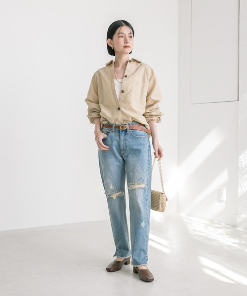 RIVE DROITE(リヴドロワ)の「MONN.:.(モン)/オーバルバックルベルト(ベルト・レディース・キャメル/ブラック・FREE)」の10枚目の写真