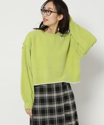 niko and... | モールラインニットプルオーバー(ニット/セーター)