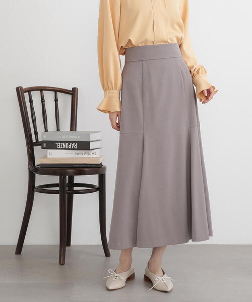 N.（N. Natural Beauty Basic）（エヌエヌナチュラルビューティーベーシック）の「◆切替マーメイドスカート（スカート・レディース・イエロー/オフホワイト/グレイッシュベージュ・MEDIUM）」の9枚目の写真