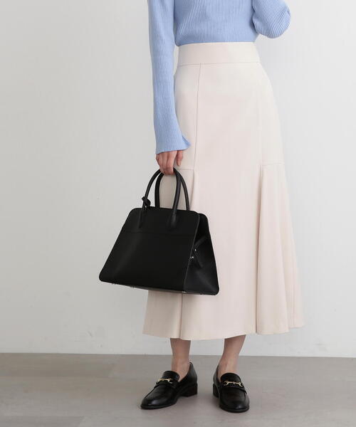 N.（N. Natural Beauty Basic）（エヌエヌナチュラルビューティーベーシック）の「◆切替マーメイドスカート（スカート・レディース・イエロー/オフホワイト/グレイッシュベージュ・MEDIUM）」の17枚目の写真