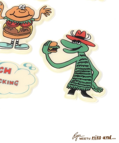 niko and...（ニコアンド）の「【RYU AMBE】コラボ  ぷくぷくシール（ステッカー/テープ・レディース・ホワイト/オレンジ・0）」の3枚目の写真