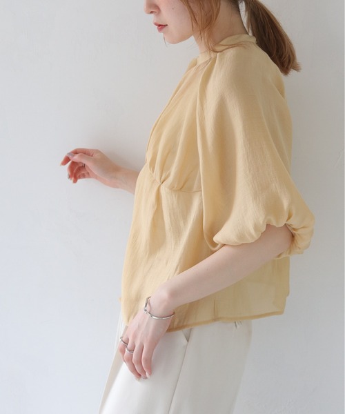 CLEIO(クレイオ)の「【CLEIO】パフスリーブカップデザインシアーブラウス(シャツ/ブラウス・レディース・ベージュ/アイボリー/サックスブルー・FREE)」の20枚目の写真
