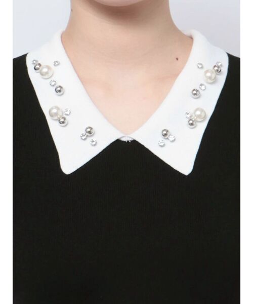 dazzlin（ダズリン）の「ビジューカラー半袖ニットトップス（ニット/セーター・レディース・ブラック/グレー・FREE）」の22枚目の写真