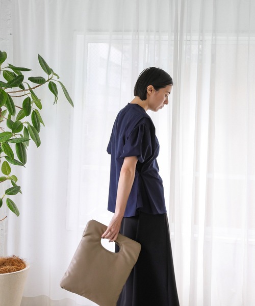 select MOCA（セレクトモカ）の「パテッド2WAYバッグ（ハンドバッグ・レディース・ブラック/アイボリー/ベージュ・FREE）」の10枚目の写真