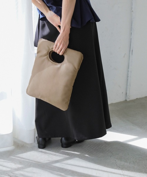 select MOCA（セレクトモカ）の「パテッド2WAYバッグ（ハンドバッグ・レディース・ブラック/アイボリー/ベージュ・FREE）」の8枚目の写真