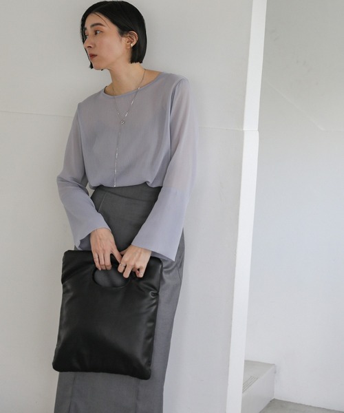 select MOCA（セレクトモカ）の「パテッド2WAYバッグ（ハンドバッグ・レディース・ブラック/アイボリー/ベージュ・FREE）」の17枚目の写真