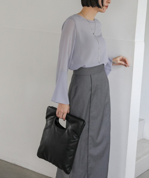 select MOCA（セレクトモカ）の「パテッド2WAYバッグ（ハンドバッグ・レディース・ブラック/アイボリー/ベージュ・FREE）」の14枚目の写真