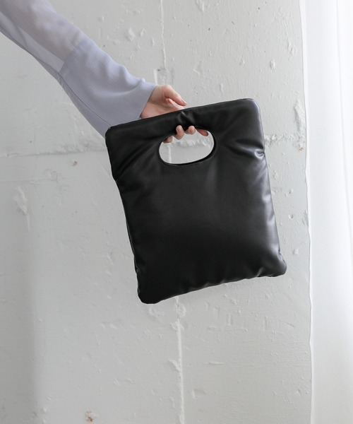 select MOCA（セレクトモカ）の「パテッド2WAYバッグ（ハンドバッグ・レディース・ブラック/アイボリー/ベージュ・FREE）」の15枚目の写真