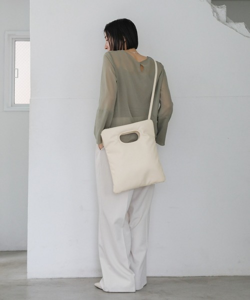 select MOCA（セレクトモカ）の「パテッド2WAYバッグ（ハンドバッグ・レディース・ブラック/アイボリー/ベージュ・FREE）」の20枚目の写真