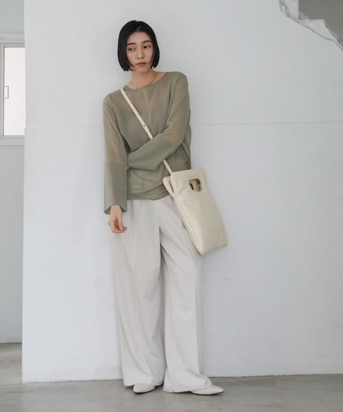 select MOCA（セレクトモカ）の「パテッド2WAYバッグ（ハンドバッグ・レディース・ブラック/アイボリー/ベージュ・FREE）」の6枚目の写真