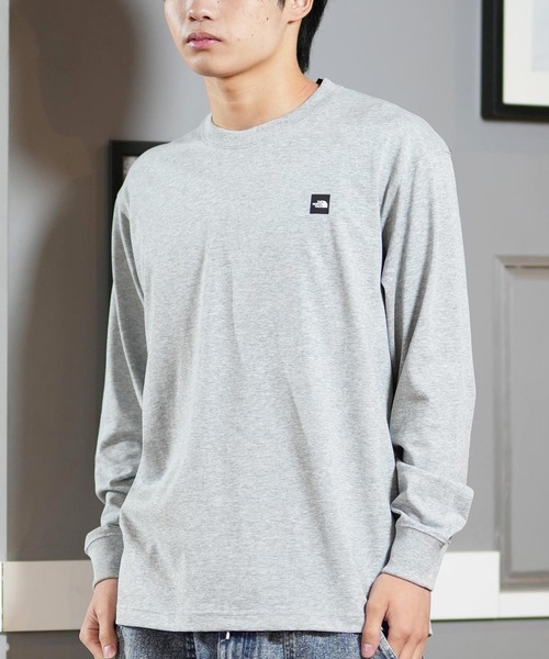 THE NORTH FACE(ザノースフェイス)の「THE NORTH FACE/ザ・ノース・フェイス 長袖 Tシャツ ロンT ロングスリーブスモールボックスロゴティー L/S Small Box Logo Tee NT32441(Tシャツ/カットソー・メンズ・ブラック/ネイビー/ホワイト/グリーン/ミックスグレー/ロイヤルブルー・M/L/XL)」の3枚目の写真