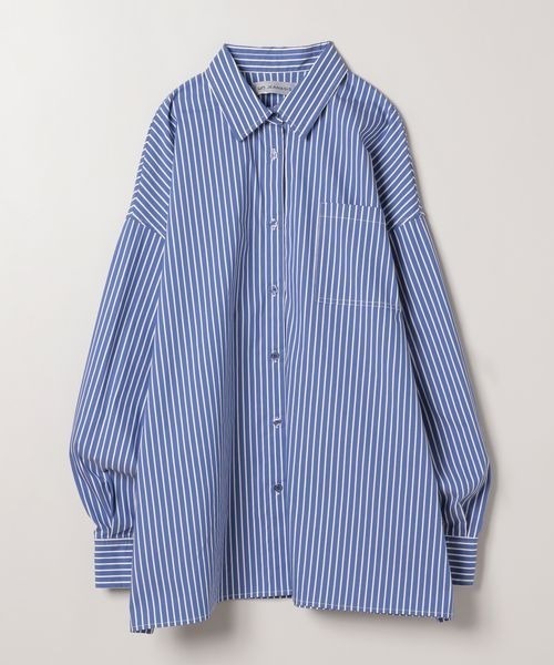 JEANASIS(ジーナシス)の「【YOGA】ストライプシャツLS/106937(シャツ/ブラウス・レディース・ブルー/ライトブルー・FREE)」の2枚目の写真