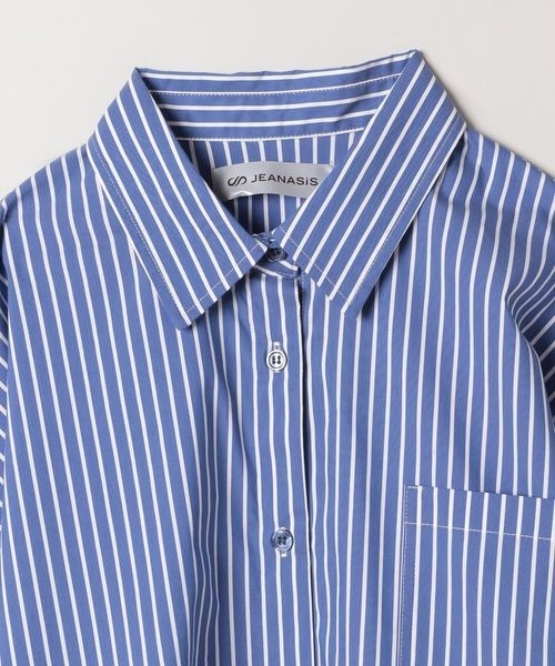 JEANASIS(ジーナシス)の「【YOGA】ストライプシャツLS/106937(シャツ/ブラウス・レディース・ブルー/ライトブルー・FREE)」の4枚目の写真