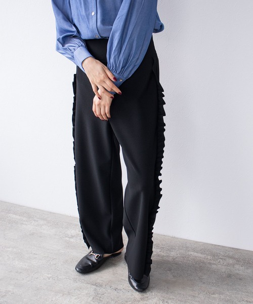 Cepica（セピカ）の「サイドルリルコクーンパンツ（その他パンツ・レディース・ブラック・FREE）」の2枚目の写真